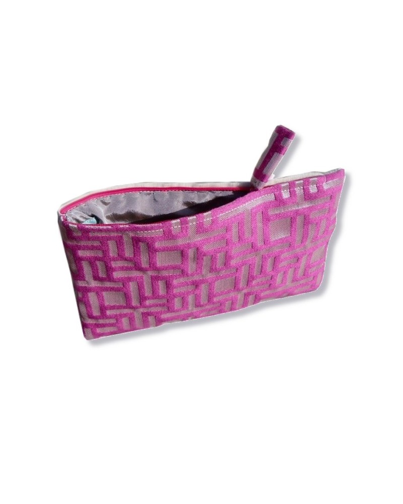 Bag in Bag, Necessaire geomettisch fuchsia Vorderseite
