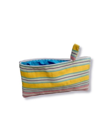 Bag in Bag, Necesaire bunt gestreift gelb Vorderseite