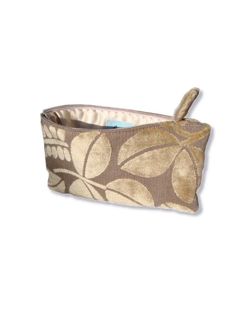 Bag in Bag, Necessaire Samtblätter beige Vorderseite