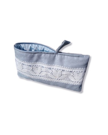 Bag in Bag, Necessaire Bandeau dentelle hellblau Vorderseite