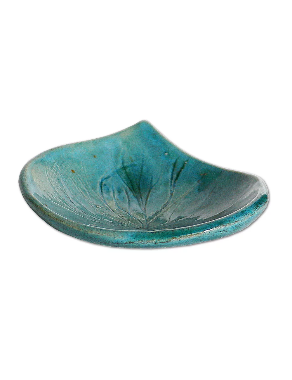 Schmuckschale Ton Oval - Azur Bronze seitlich
