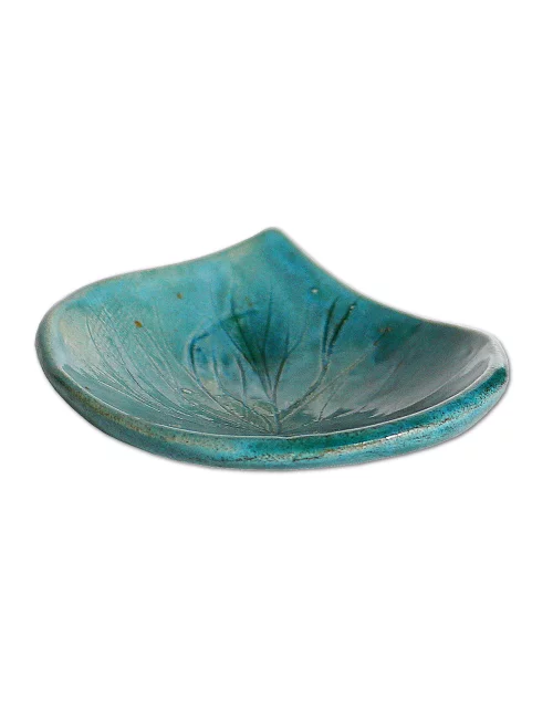 Schmuckschale Ton Oval - Azur Bronze seitlich