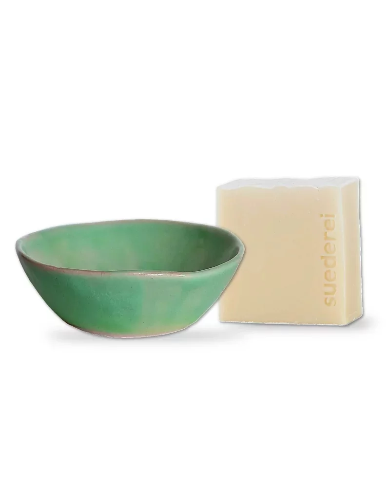 Set Seifenschale & Naturseife - Haarseife, Haarzauber mit Avocadoöl, vegan von Suederei