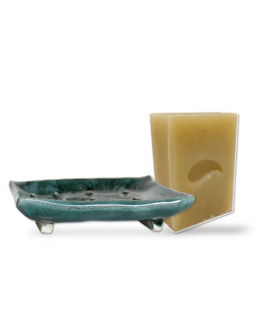 Set Seifenschale & Naturseife - All-in-One-Seife, Tulsi & Neem, vegan von Seifenmacher