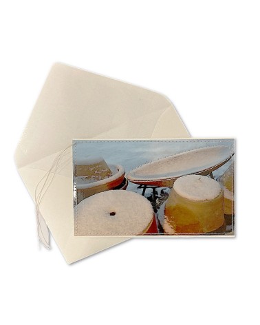 Glückwunsch- & Gruss Karte genäht - Neige mit Bild