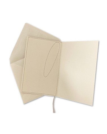 Glückwunsch- & Gruss Karte genäht - Neige Couvert und Innenteil Karte