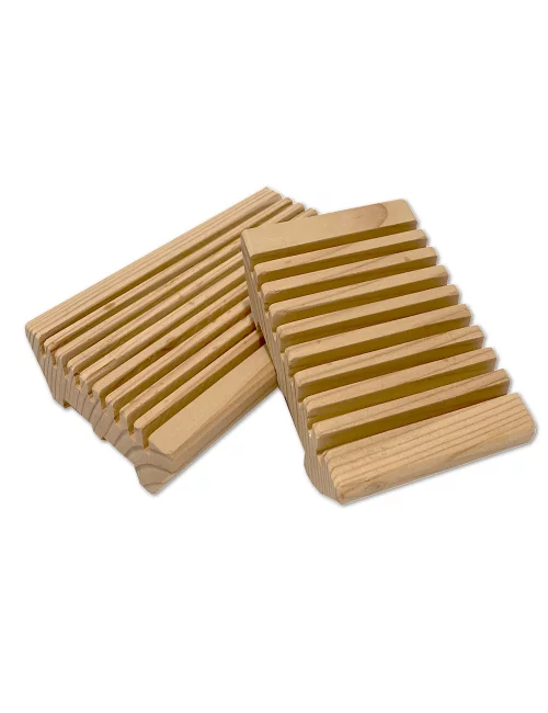 Seifenschale aus Lärchen-Holz - 2 Grössen wählbar - Bild zeigt beide quer