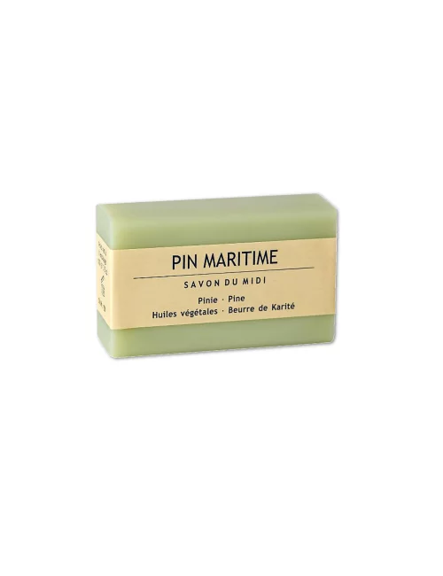 Bio-Seife Hand- & Duschseife mit Karité-Butter vegan - Pin Maritime - mit Verpackung