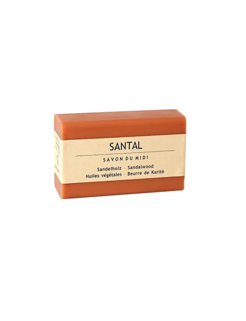Bio-Seife mit Karité-Butter vegan - Sandelholz - mit Verpackung
