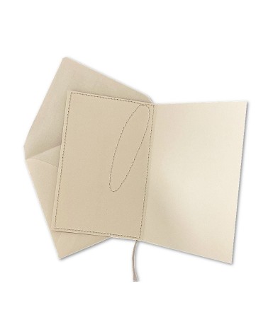 Glückwunsch- & Gruss Karte genäht - Neige Couvert und Innenteil Karte