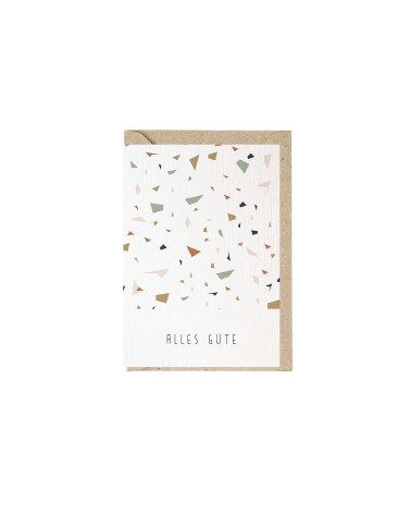 Glückwunsch- & Grusskarte - Terrazzo "Alles Gute"