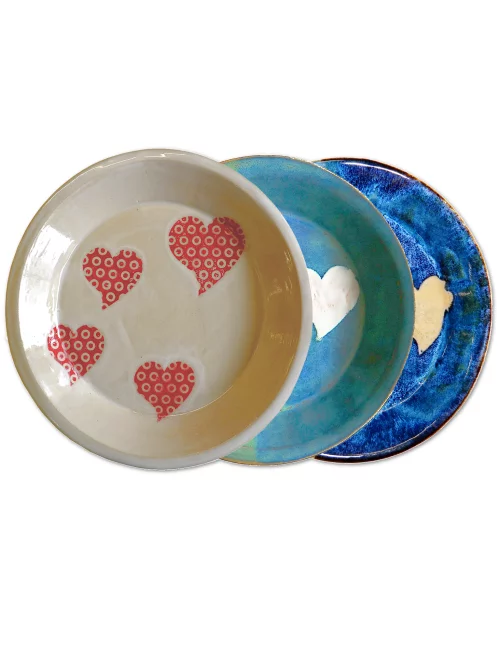 Ton-Teller varianten - mehrere Teller abgebildet