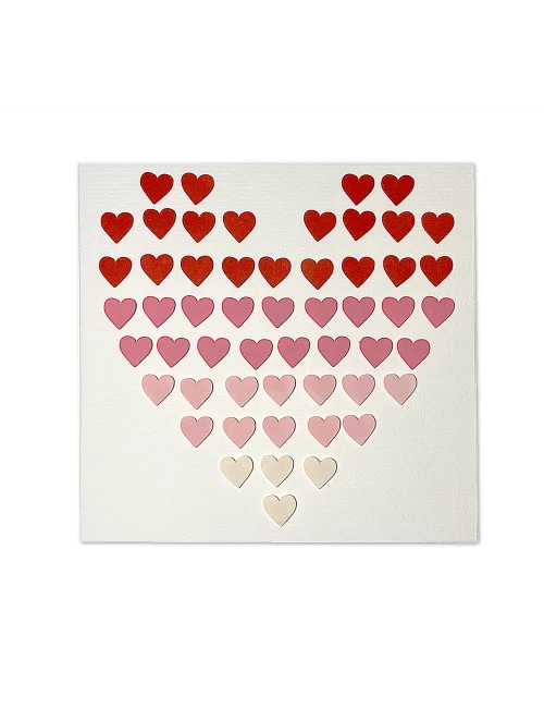 Glückwunschkarte & Grusskarte Karte - rote Herzen nur Karte