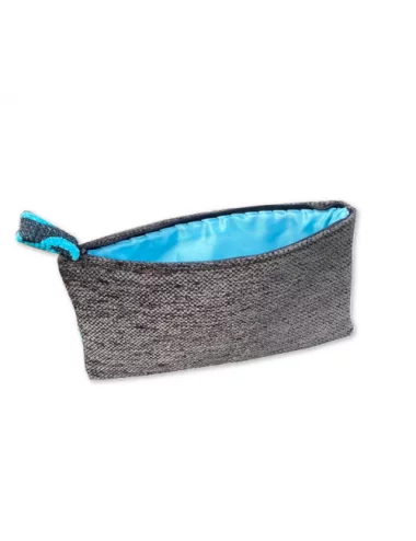 Bag in Bag, Necessaire - Kreise türkis schwarz 29cm x 16cm Rückseite