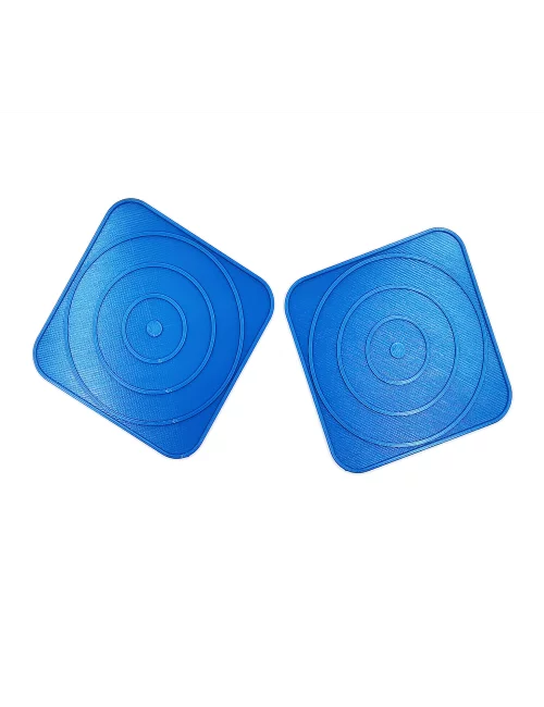 Abtropfunterlage & Untersetzer aus Kunststoff blau - Design Tropfen - leer illustriert