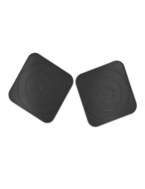 Abtropfunterlage & Untersetzer aus Kunststoff schwarz - Design Tropfen - leer illustriert