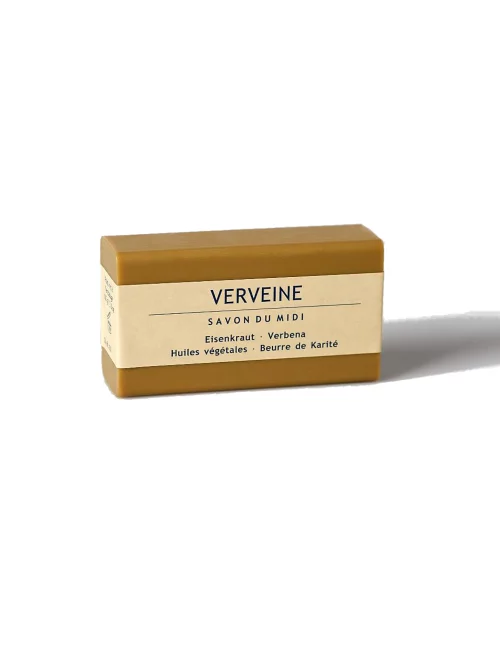 Bio-Seife Hand- & Duschseife mit Karité-Butter vegan - Verveine (Eisenkraut) - mit Verpackung