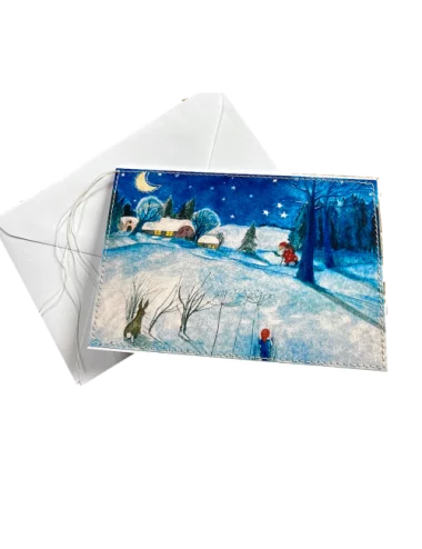 Weihnachten- & Gruss Karte genäht - Samichlaus