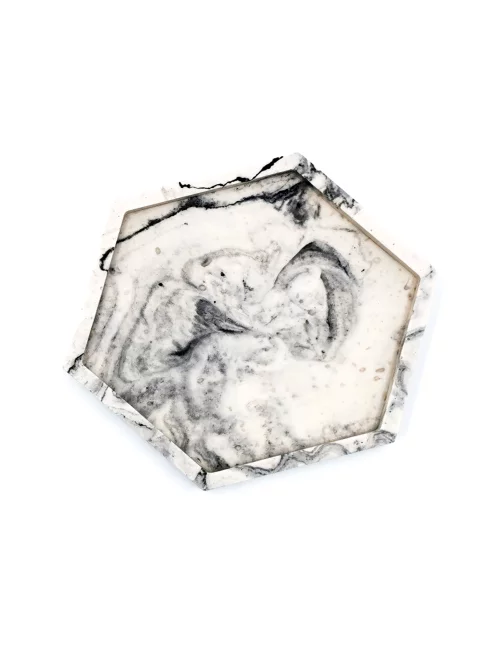 Vase aus Gips - kleiner Untersetzer oder Teller eckig