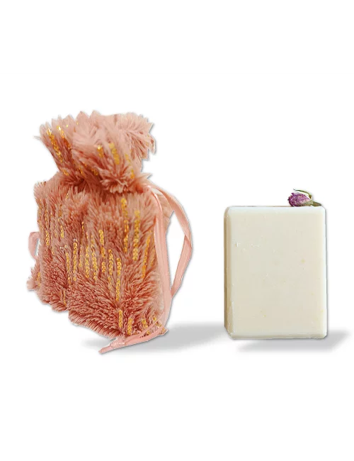 Geschenkset Weihnachten Naturseife & Säckli - Pink mit Seife und Säckli