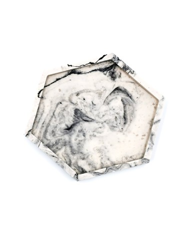 Vase aus Gips - kleiner Untersetzer oder Teller eckig