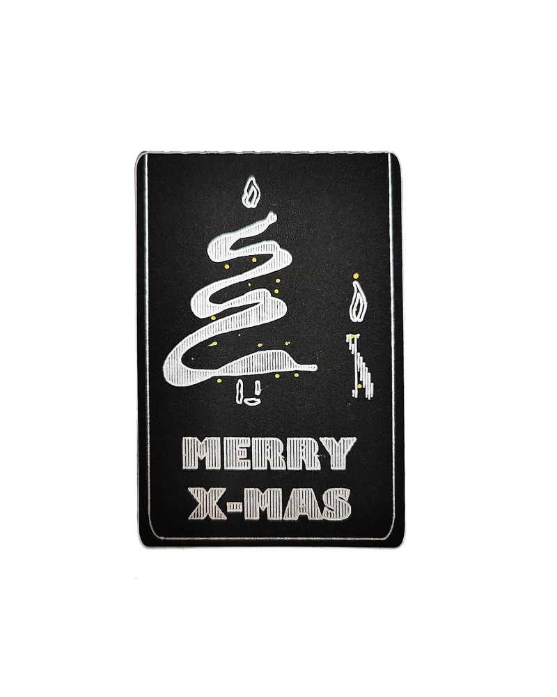 Kleine Weihnachtskarte, Spruchkarte & Grusskarte Tannenbaum - Karte für Weihnachten "Merry X-Mas" si