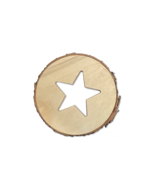 Geschenkset Weihnachten Naturseife & Holzunterlage - Stern - Bild von Holz