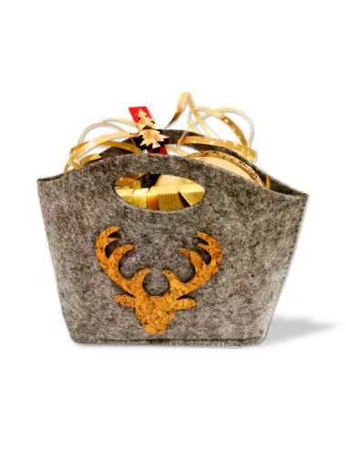 Geschenkset Weihnachten 3x Naturseife & Holzunterleger - Hirsch klein - Illustration Set