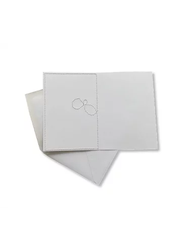 Glückwunsch- & Gruss Karte genäht - 3D Blüten rosé