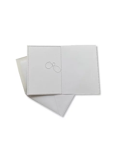 Glückwunsch- & Gruss Karte genäht - 3D Blüten rosé