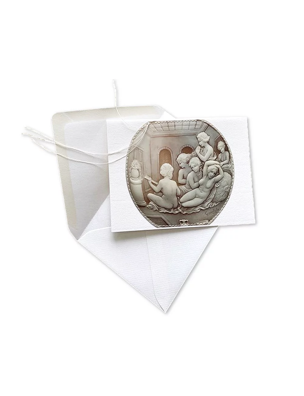 Glückwunsch- & Gruss Karte genäht - Frauen Session - Vorderseite