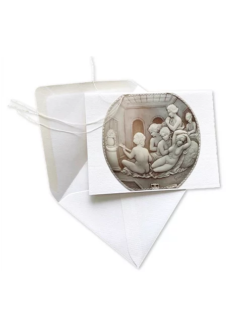 Glückwunsch- & Gruss Karte genäht - Frauen Session - Vorderseite