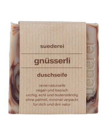 Gnüsserli Miniseife Duschseife mit Krauseminze - Naturseife vegan - frontal