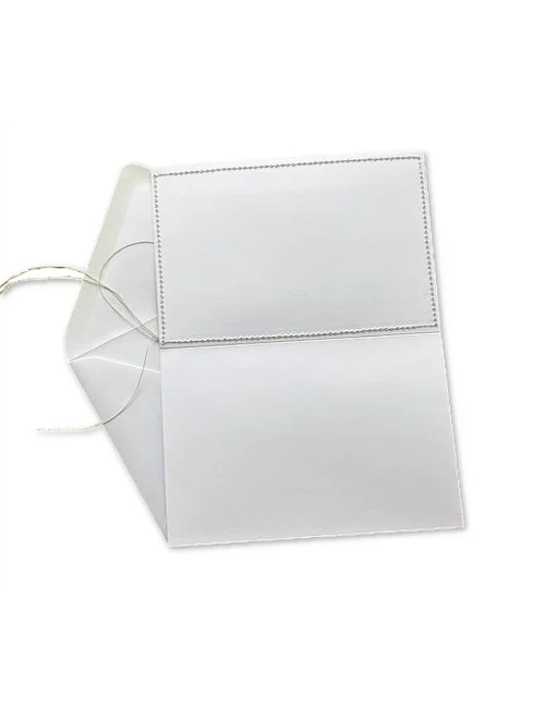 Glückwunsch- & Gruss Karte genäht - Echinacea weiss