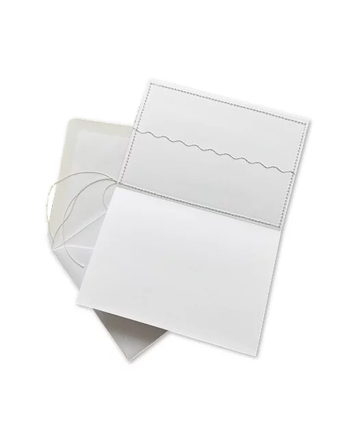 Glückwunsch- & Gruss Karte genäht - Fels und Meer Innenseite