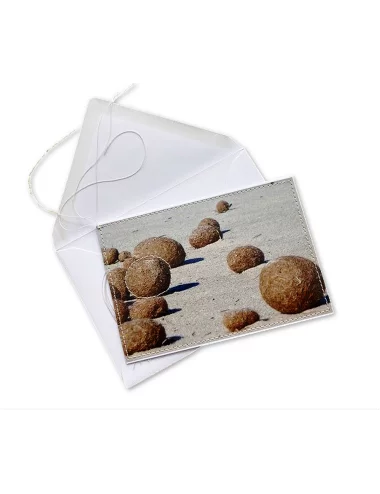 Glückwunsch- & Gruss Karte genäht - Strandkugeln