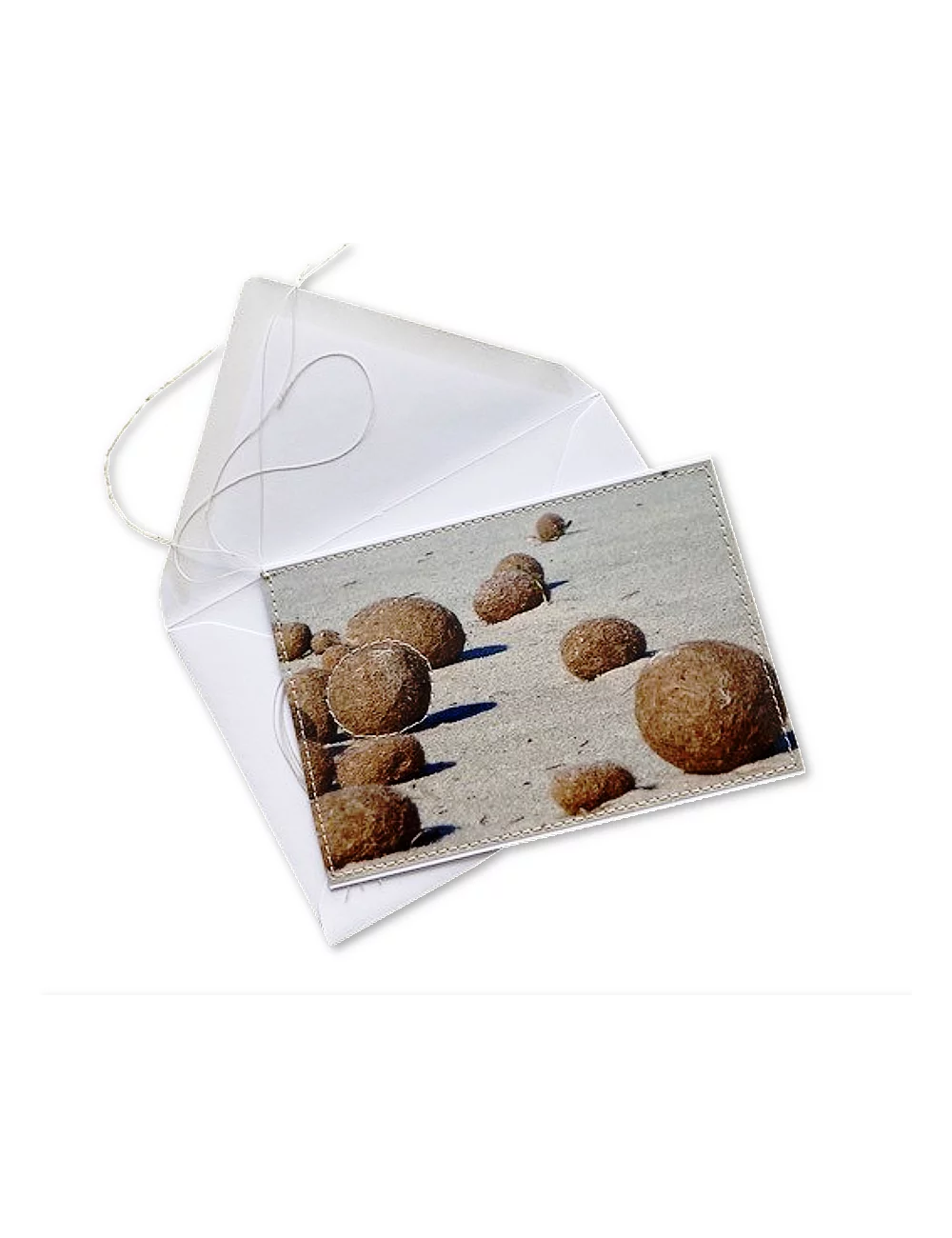 Glückwunsch- & Gruss Karte genäht - Strandkugeln