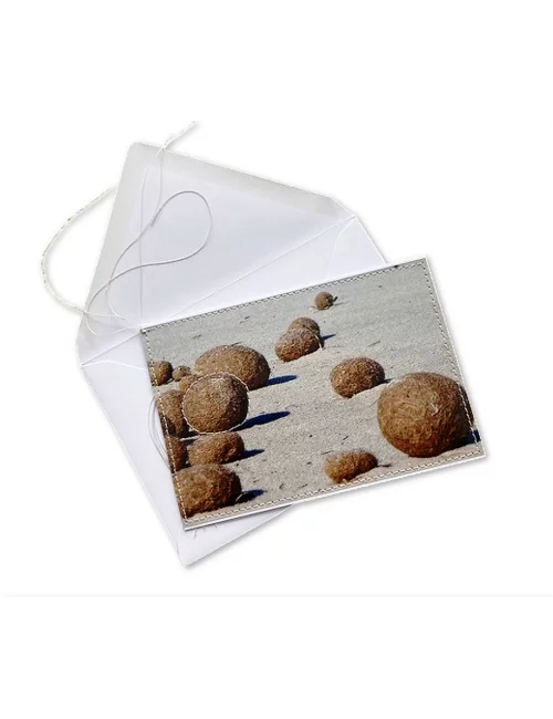 Glückwunsch- & Gruss Karte genäht - Strandkugeln