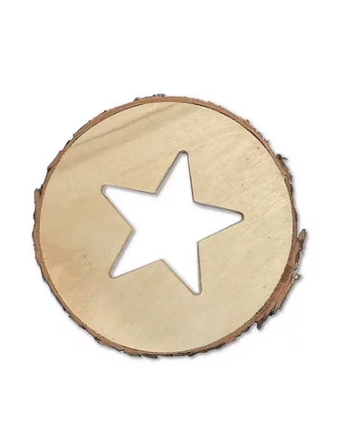Holzunterlage für Seifen, Raclettepfänneli - Stern