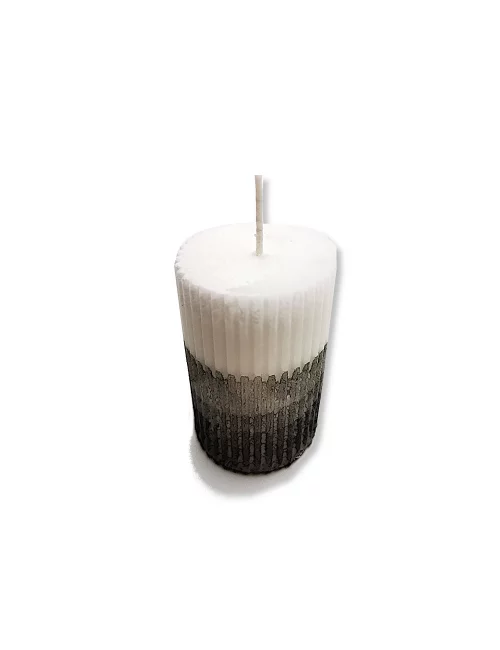  weisse Nachhaltig-Kerze & Dekor-Kerze - Bild 1 frontal