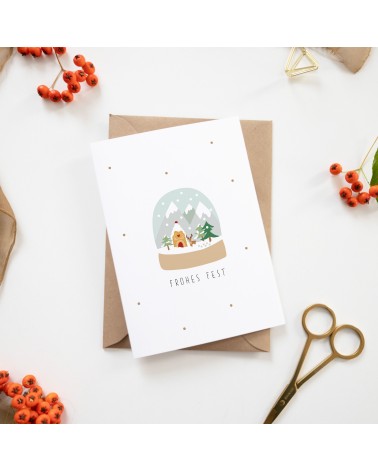 Weihnachtskarte Kristallkugel Stimmungsbild