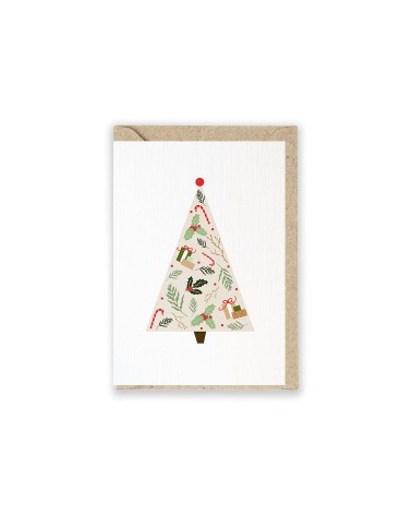 Weihnachtskarte & Grusskarte - Tannenbaum mit Couvert