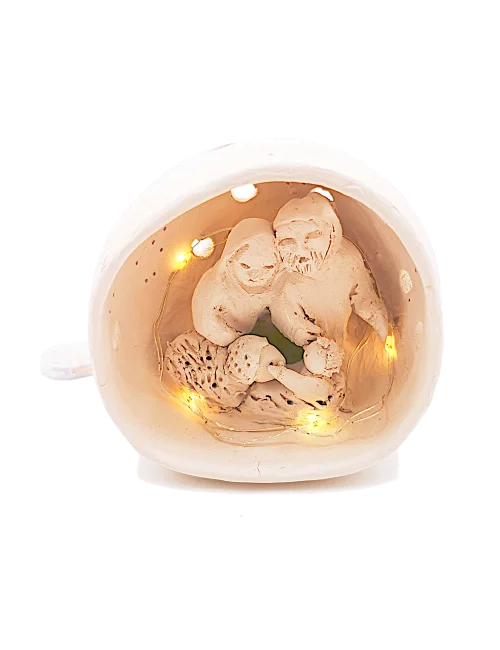 Krippe, Kugel Ton | Weihnachtskrippe, Weihnachten, Dekoration | Schweiz - Maria, Josef & Kind