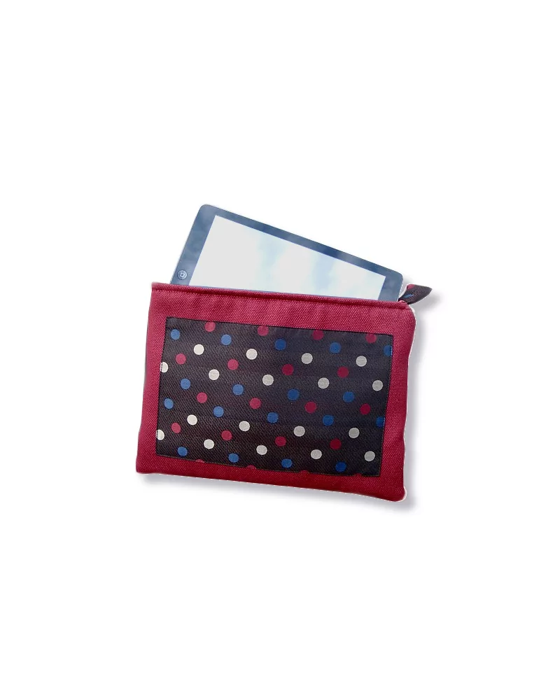 Tablet Bag Grösse 2 Tupfen Seidenkrawatte rot mit Tablet