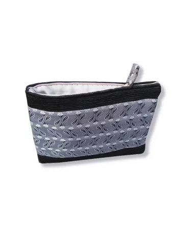 Tablet Bag Grösse 2 - Krawatte Seide grau Vorderseite