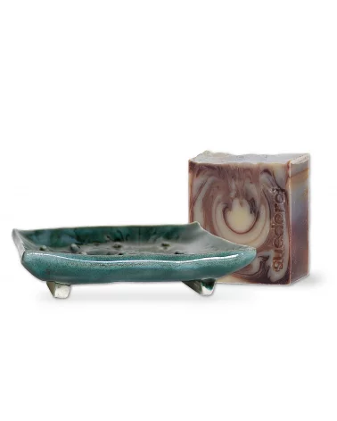 Kerzenständer & Dekoständer Nussbaum Holz - Else mit Blume