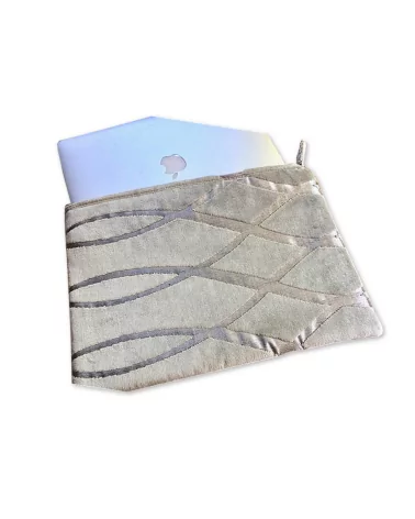 Tablet Bag für MacBook Air silbrige Wellen Vorderseite