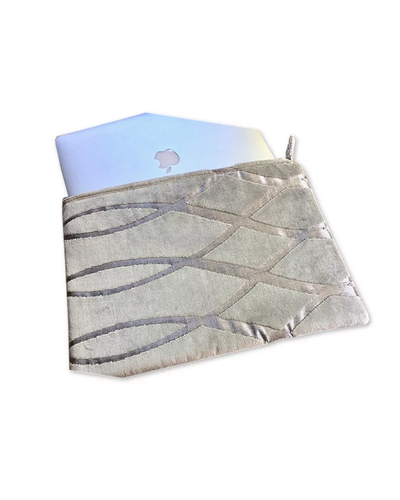 Tablet Bag für MacBook Air silbrige Wellen Vorderseite