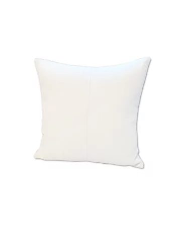 Baumwoll-Kissenbezug - violette Blätter Rückseite weiss 40 x 40 hinten