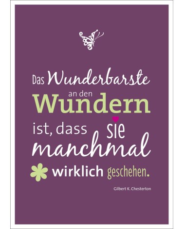 Postkarte & Spruchkarte "Wunder"